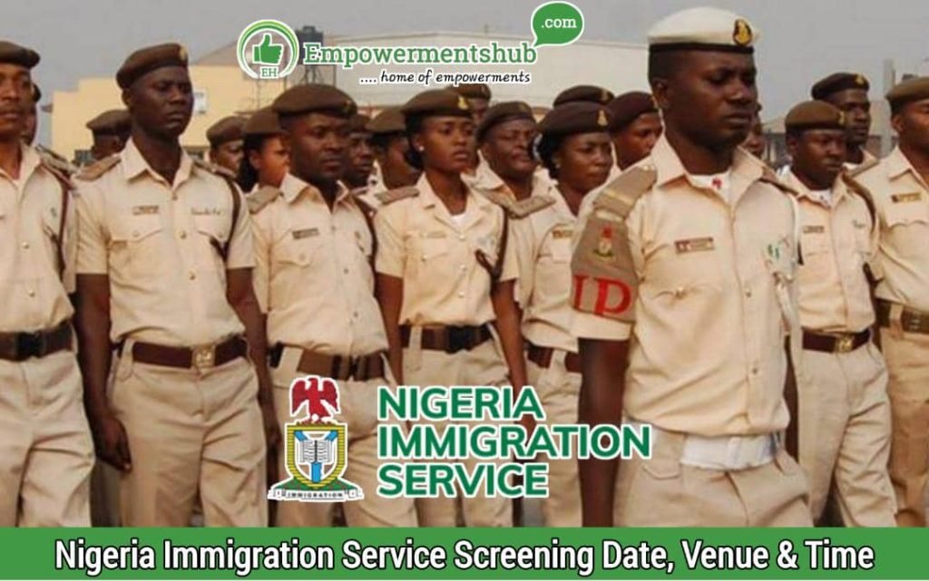 Nigeria Immigration Service 2023 Screening Date, Venue & Time